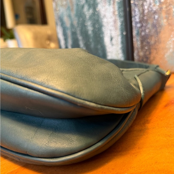 FERCHI Spain Vintage Soft Leather Pleated Hobo Bag: Forest Green (EUC) - Picture 11 of 14